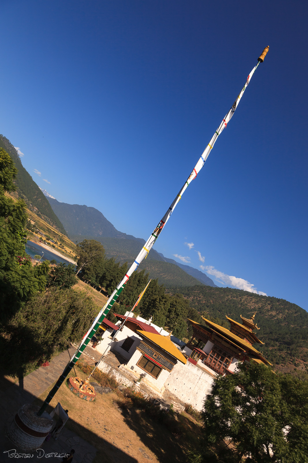 Prayer flag at Punakha Dzong
