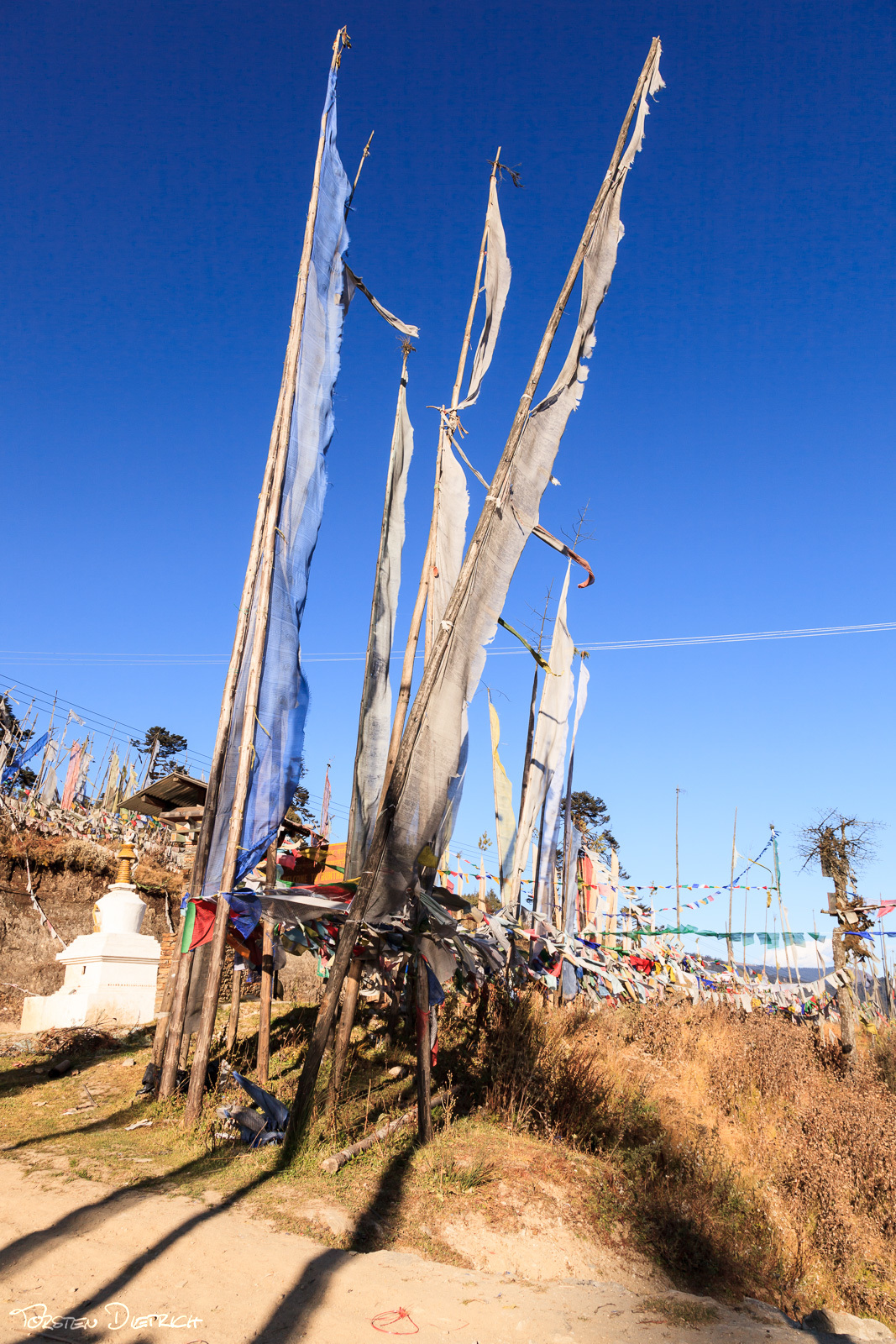 Prayer flags at Yutongla