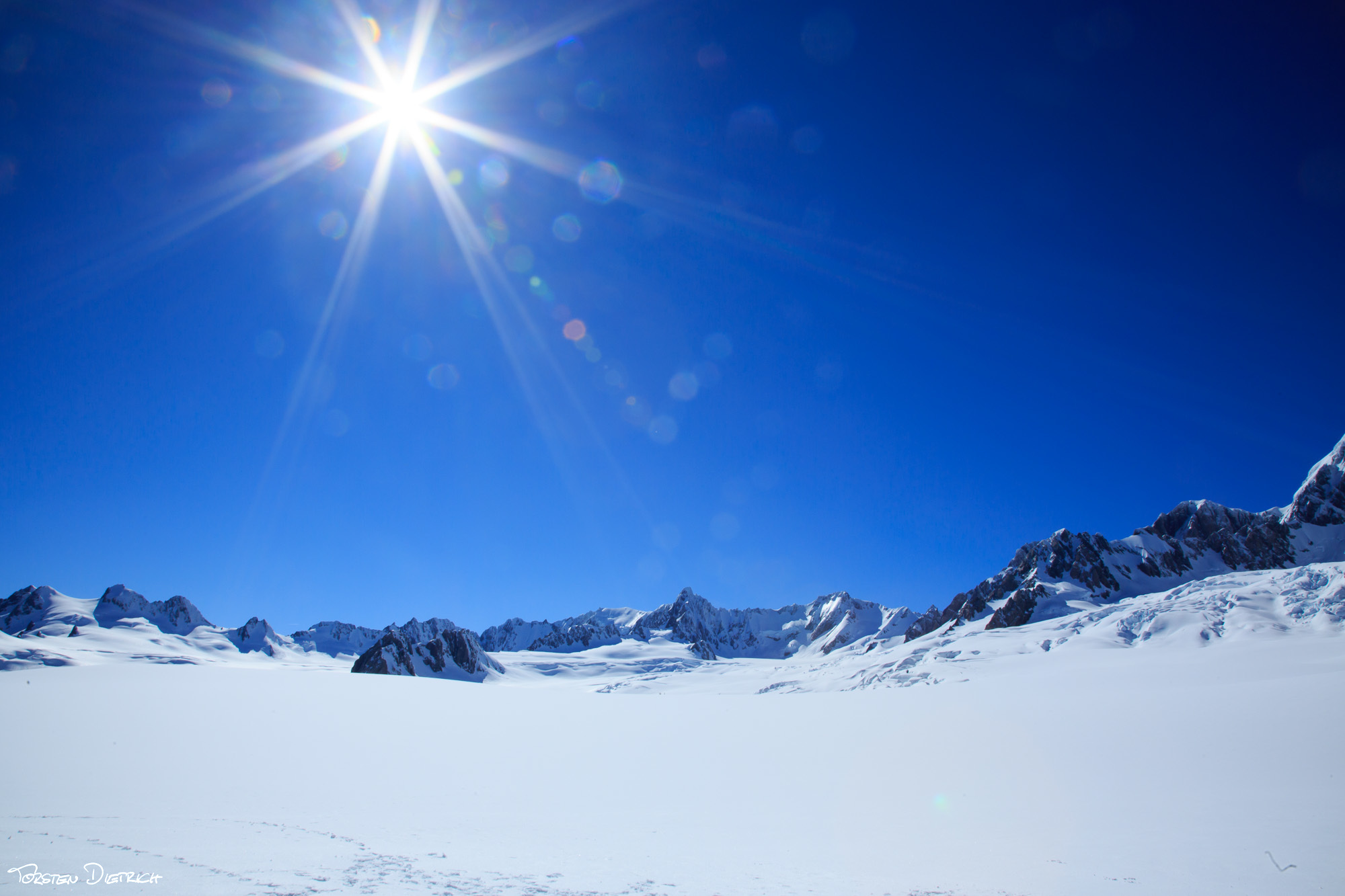 on top of Fox Glacier